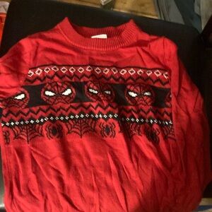 Marvel Red and Black Spider-Man Crewneck Sweater
